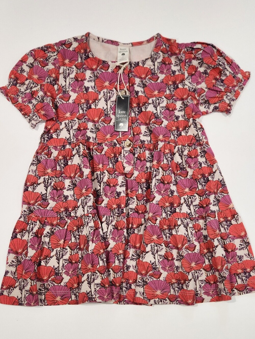 Kate Quinn Poppy Tiered Shirt Sub Box Exclusive Bamboo Top 6Y Floral Limited Ed